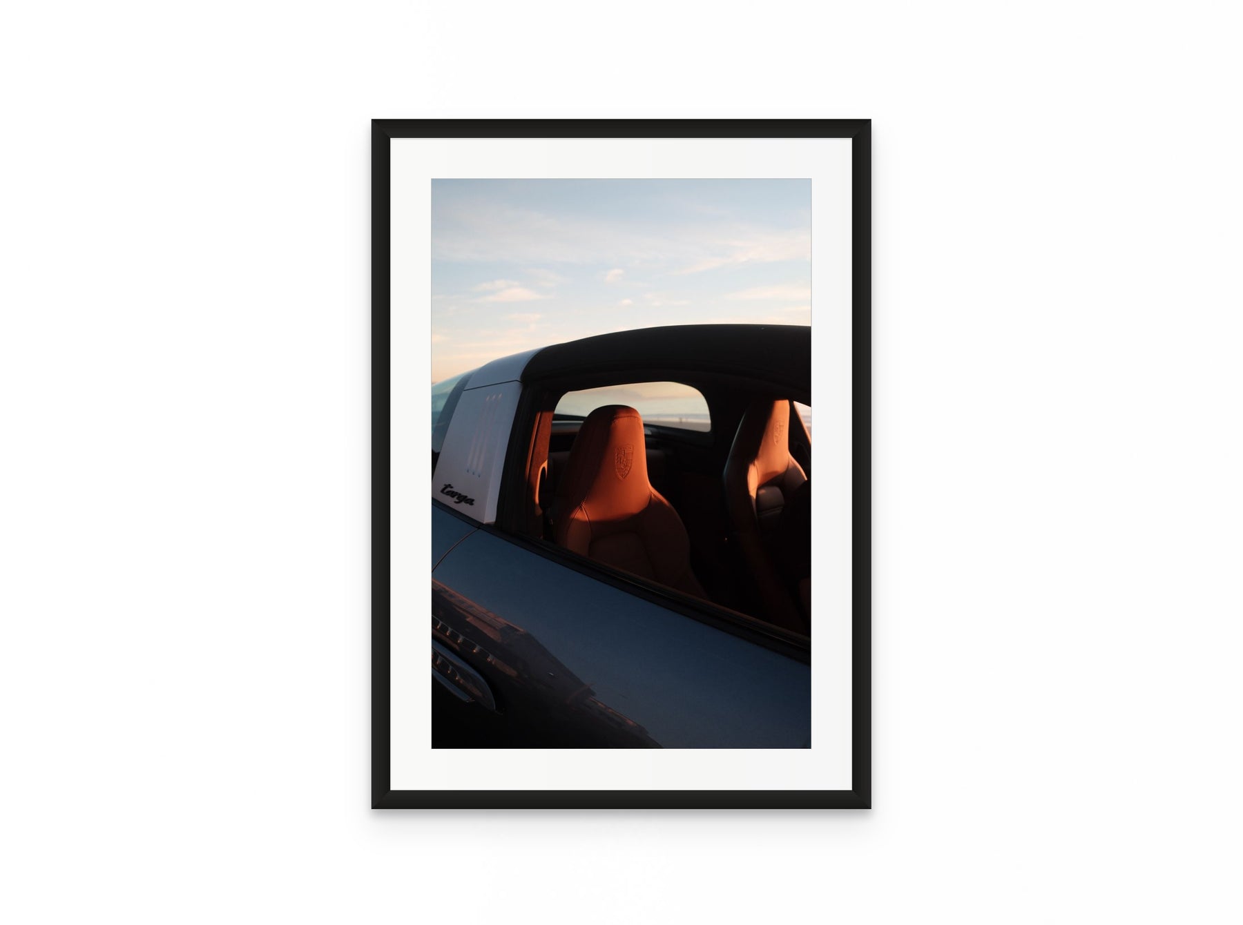 Porsche Targa Dusk, 16×24 in black frame