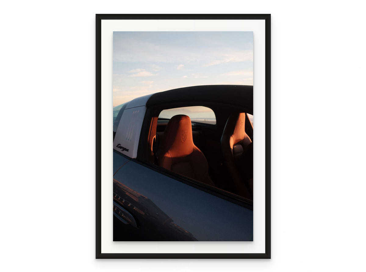 Porsche Targa Dusk, 20×30 in black frame