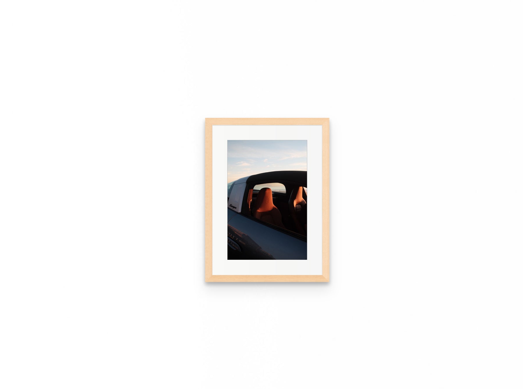Porsche Targa Dusk, 8×12 in natural frame