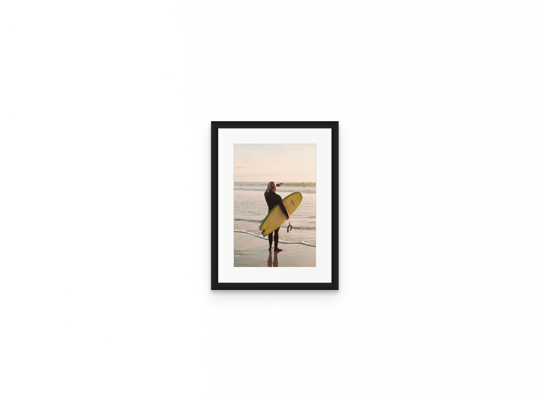 Surfer Golden Hour, 8×12 in black frame