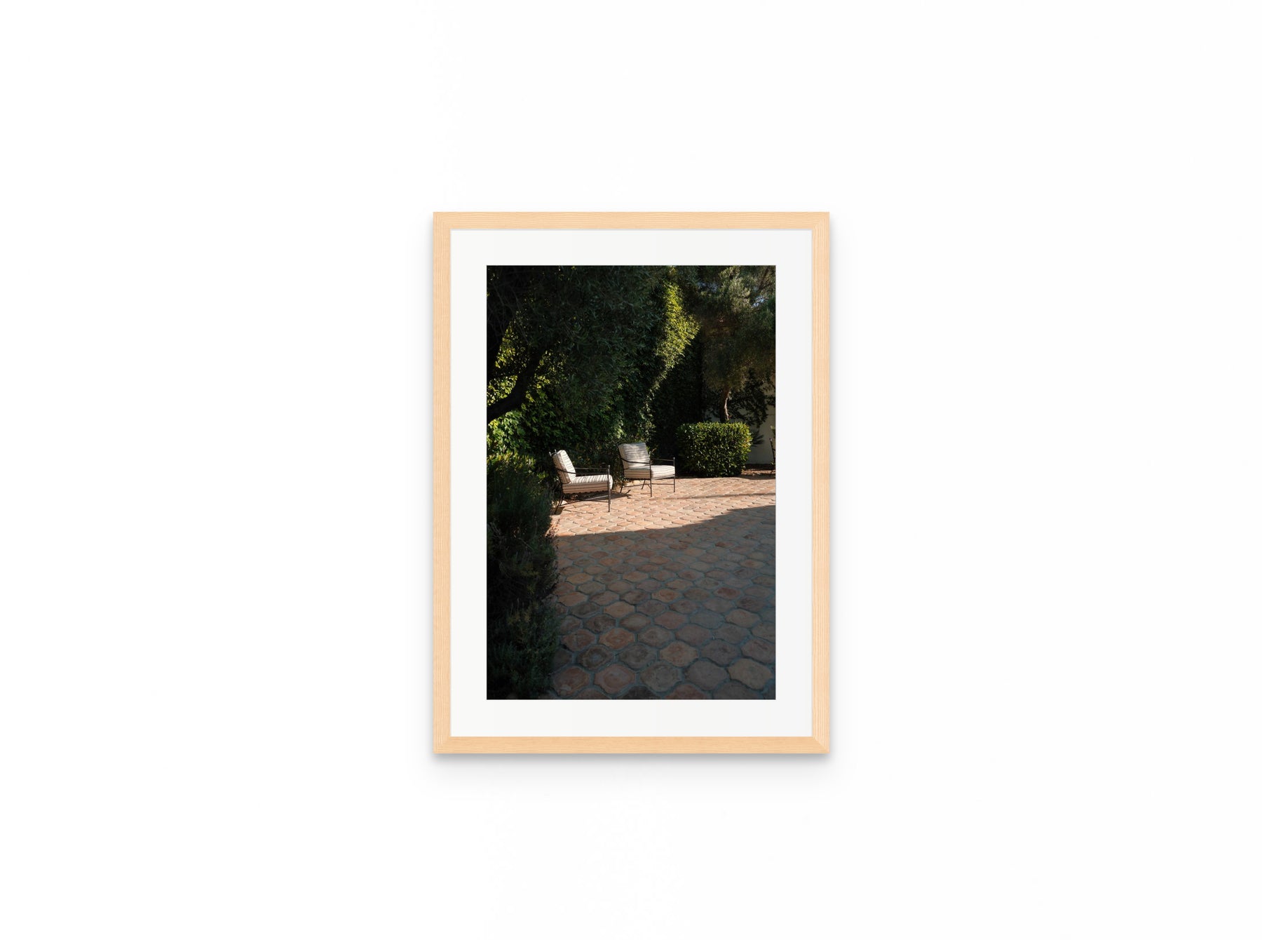 Terracotta Courtyard, 12×18 in natural frame