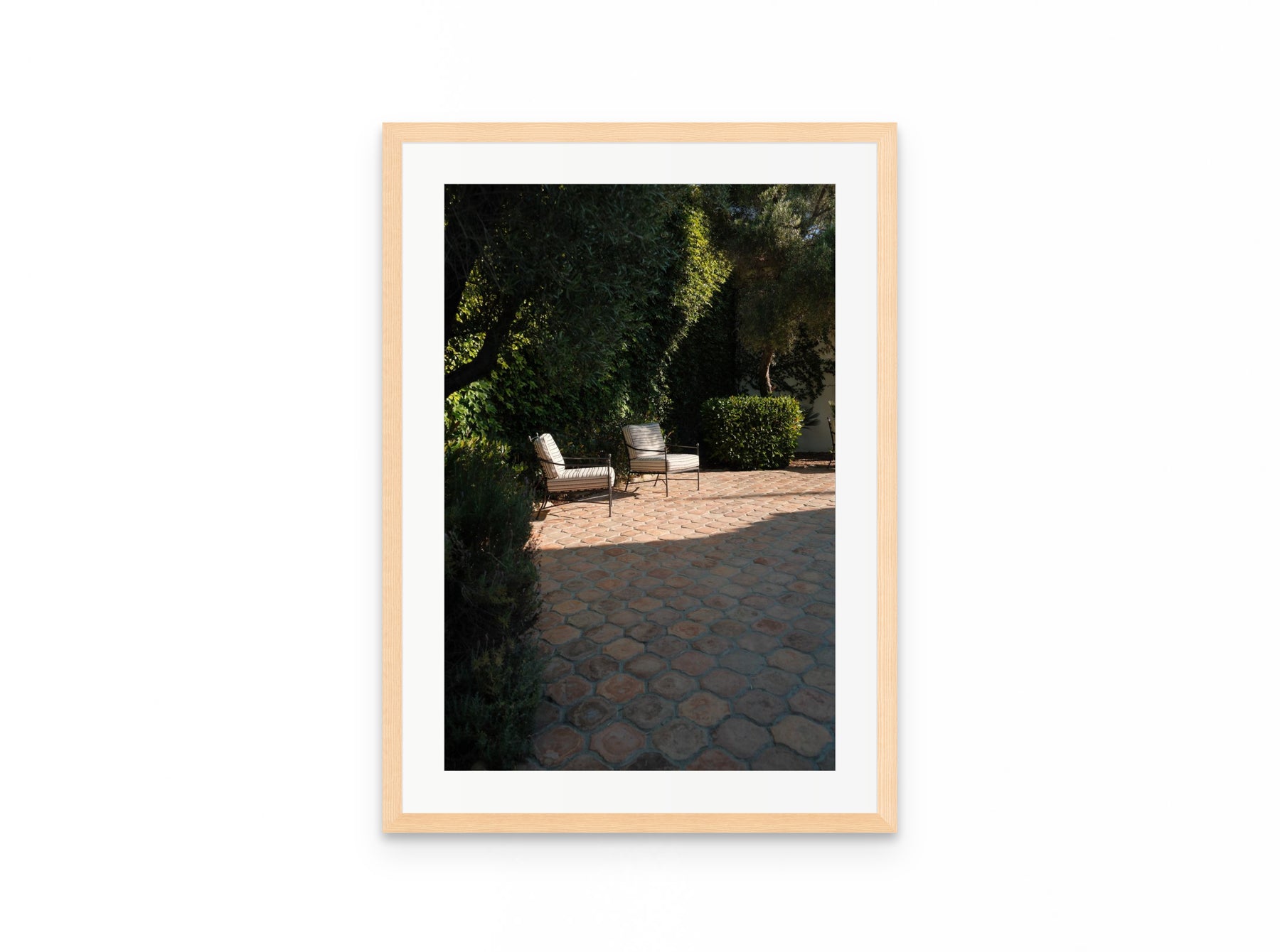Terracotta Courtyard, 16×24 in natural frame