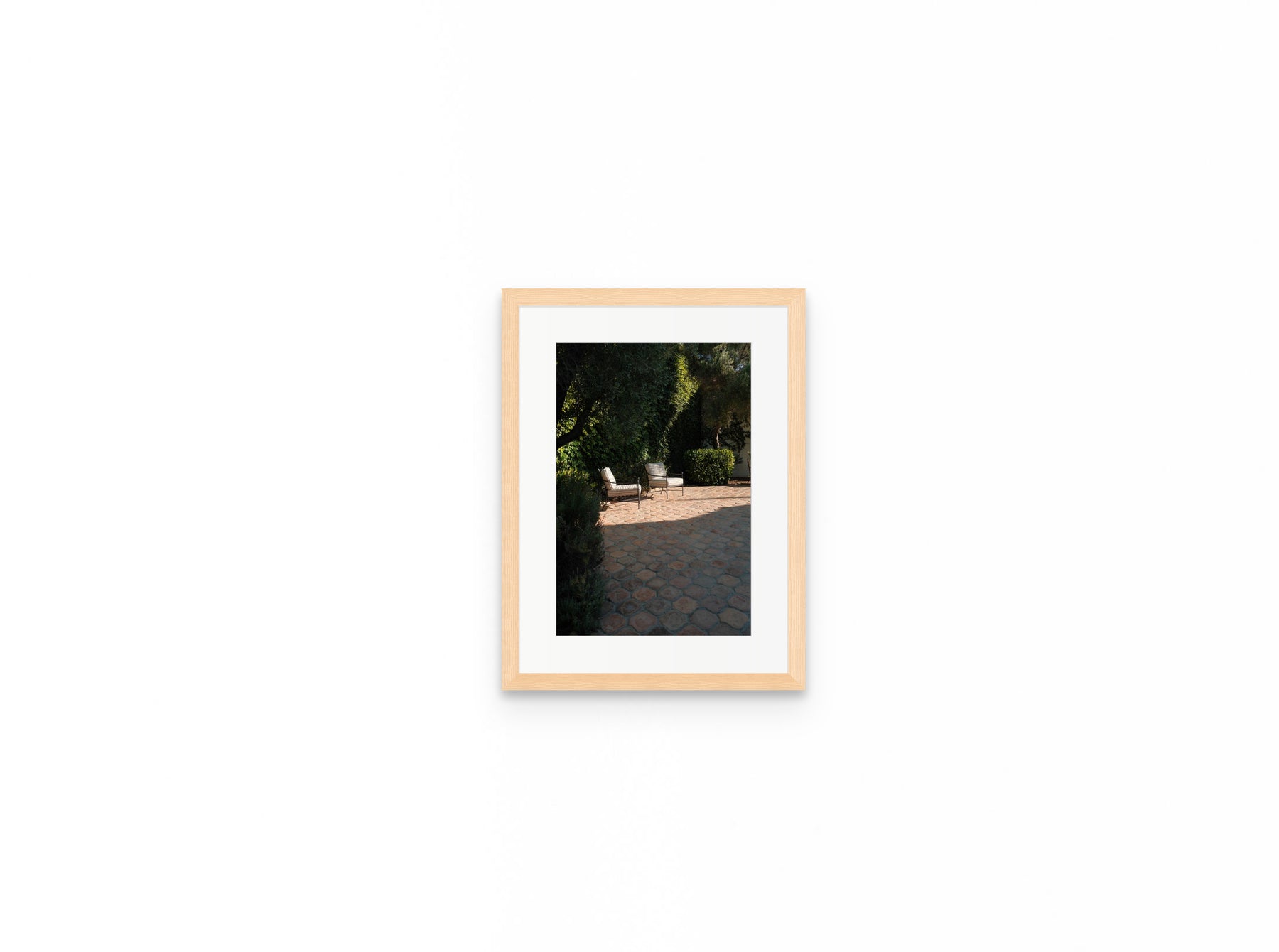Terracotta Courtyard, 8×12 in natural frame