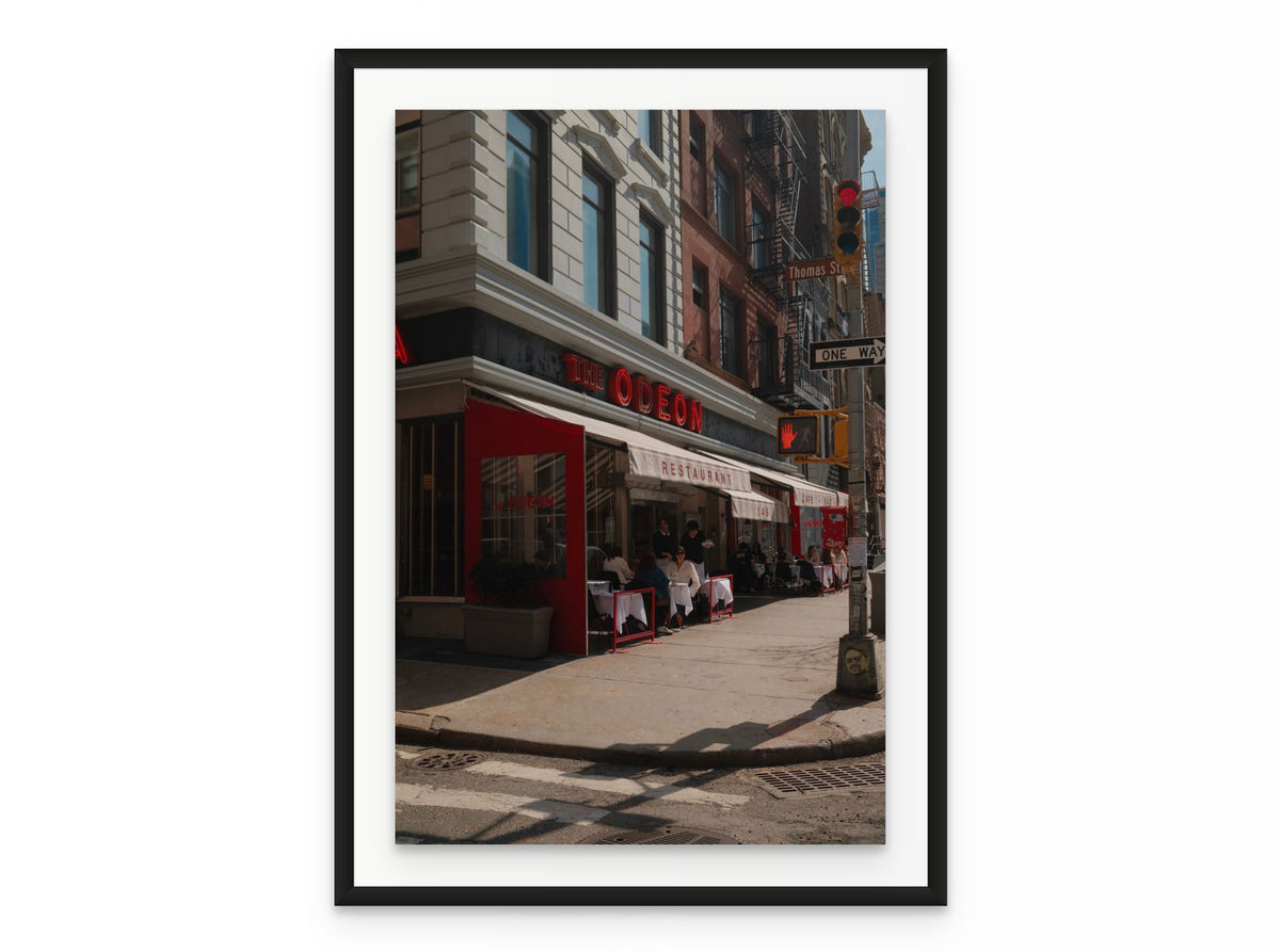 The Odeon Tribeca, 20×30 in black frame