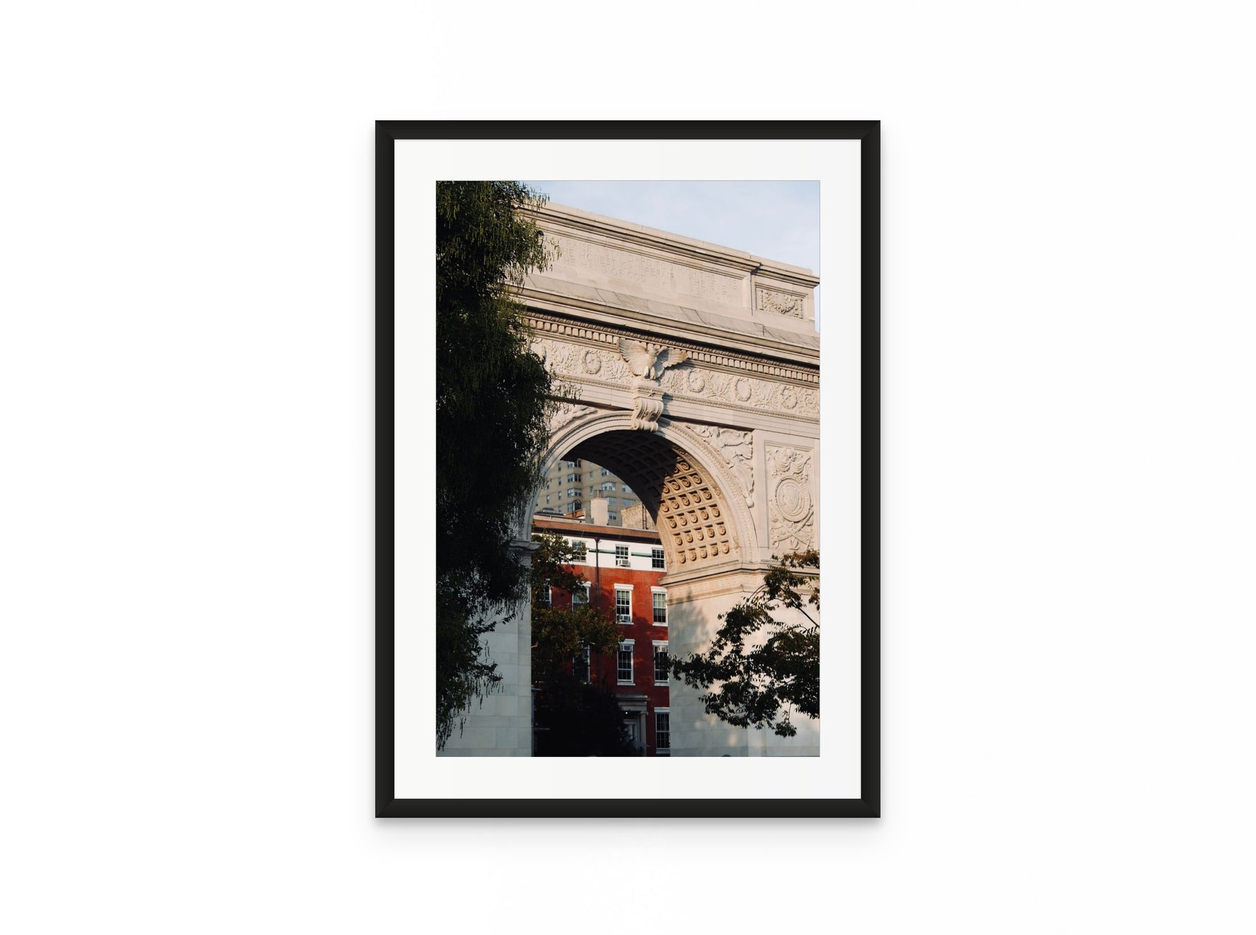Washington Arch Morning, 16×24 in black frame