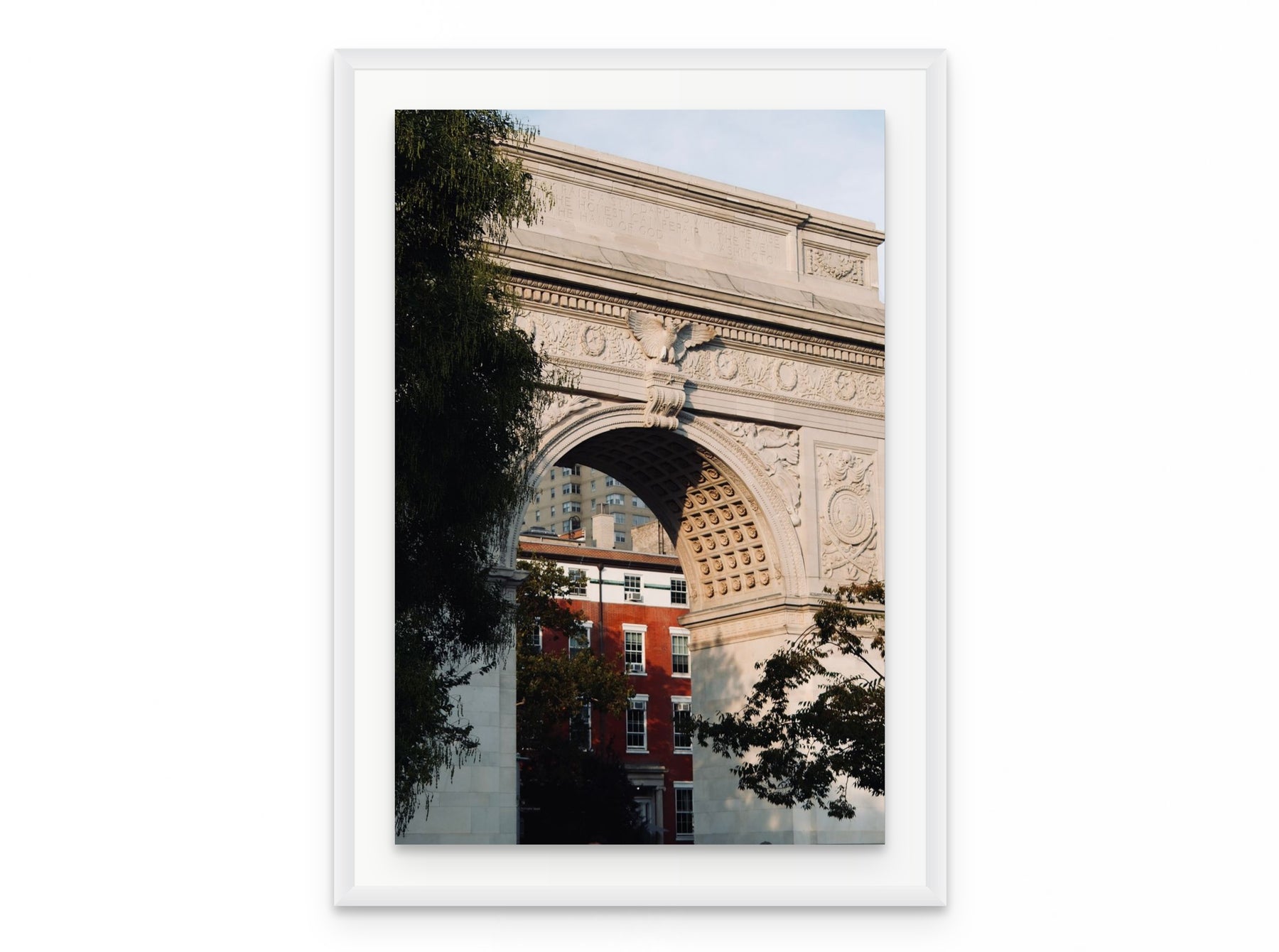 Washington Arch Morning, 20×30 in white frame