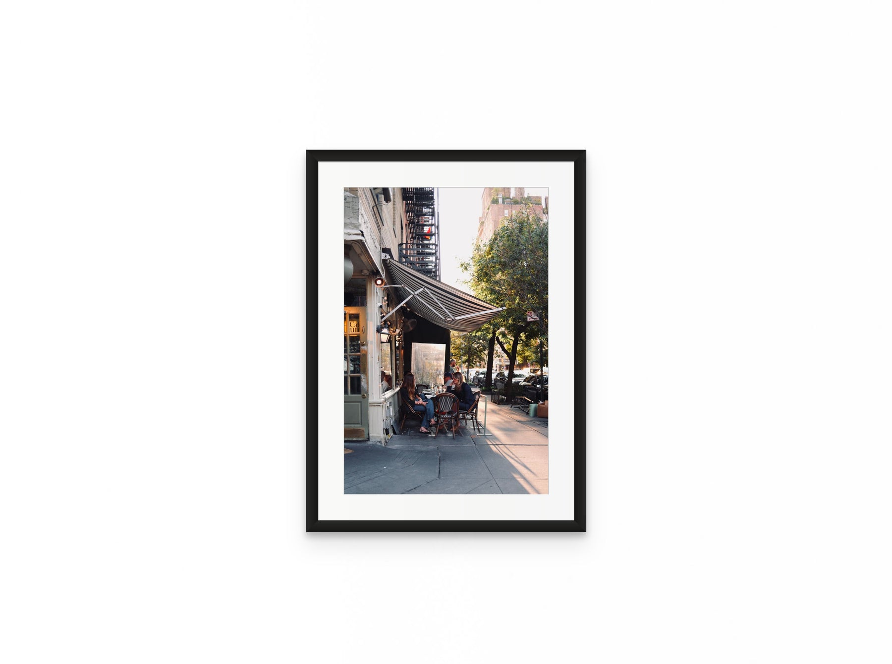 West Village Awning, 12×18 in black frame