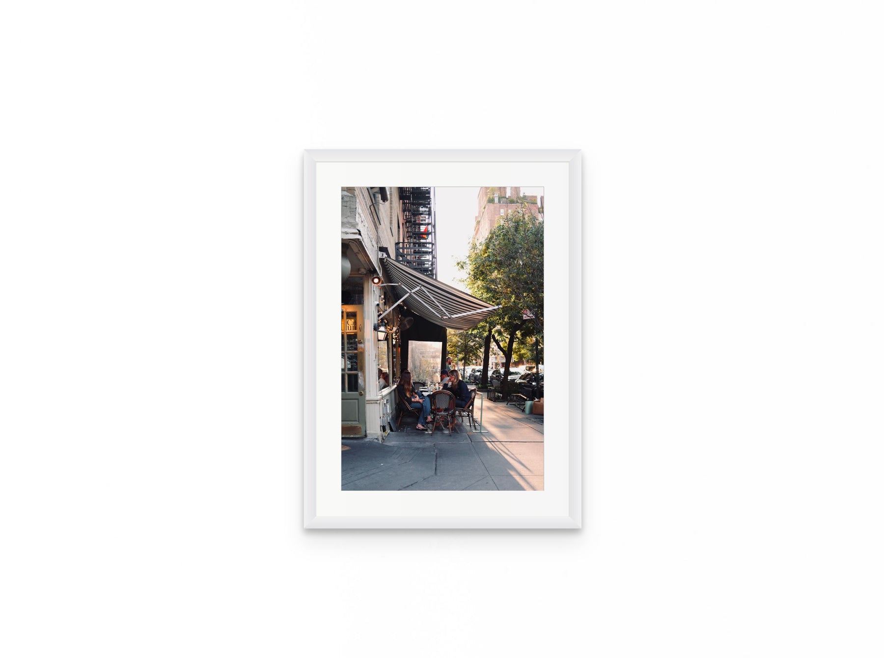 West Village Awning, 12×18 in white frame
