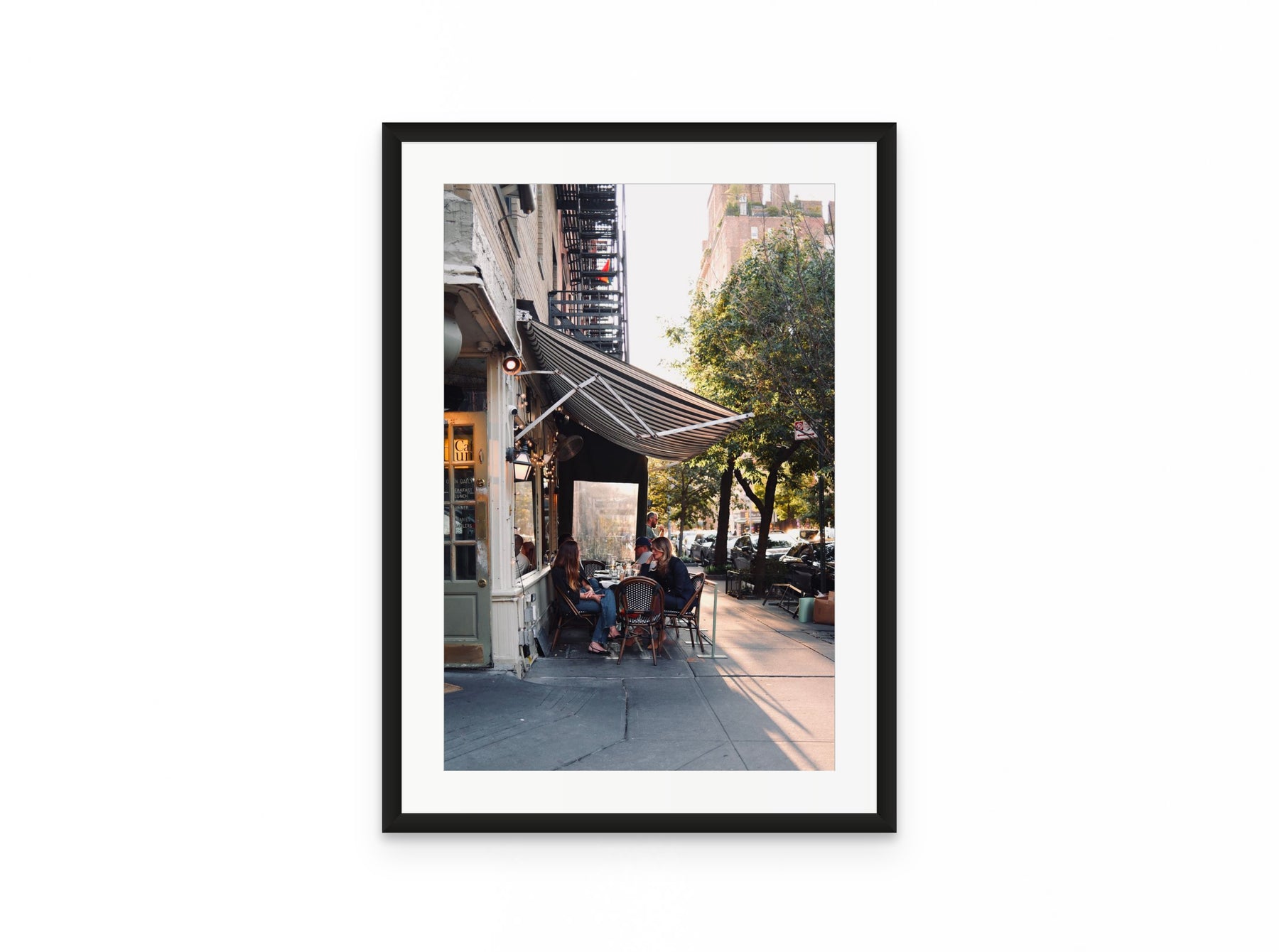 West Village Awning, 16×24 in black frame
