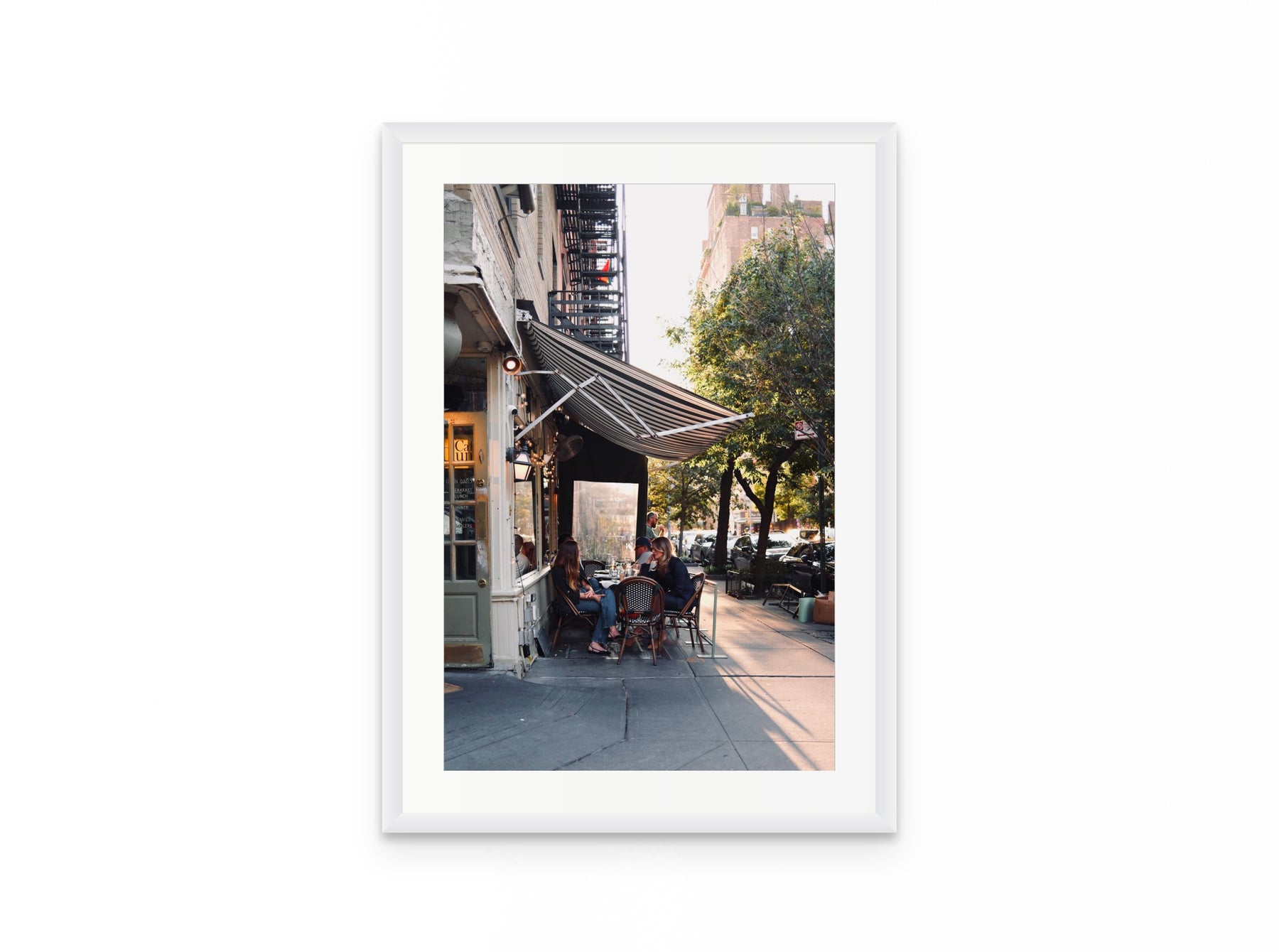 West Village Awning, 16×24 in white frame
