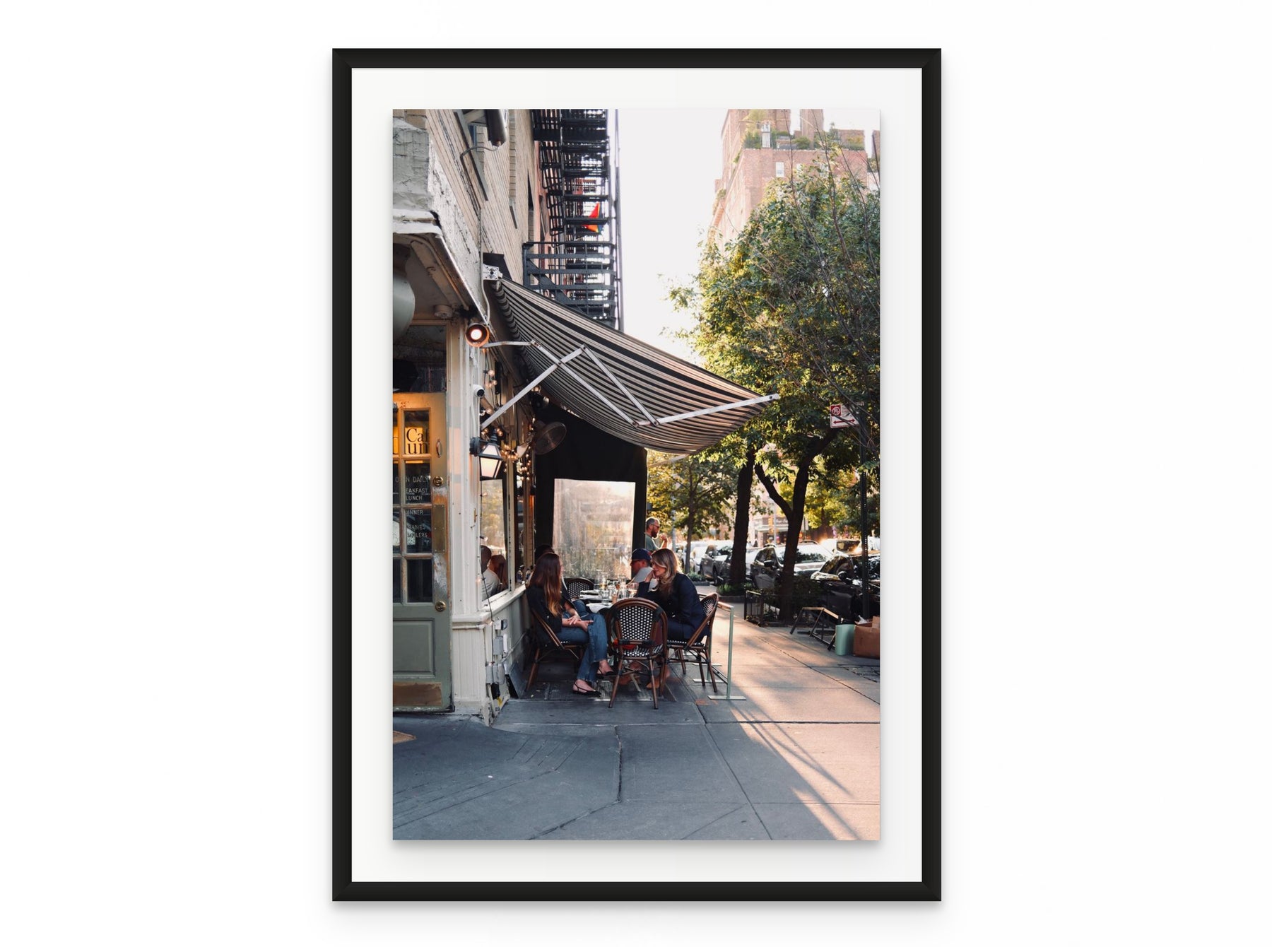 West Village Awning, 20×30 in black frame